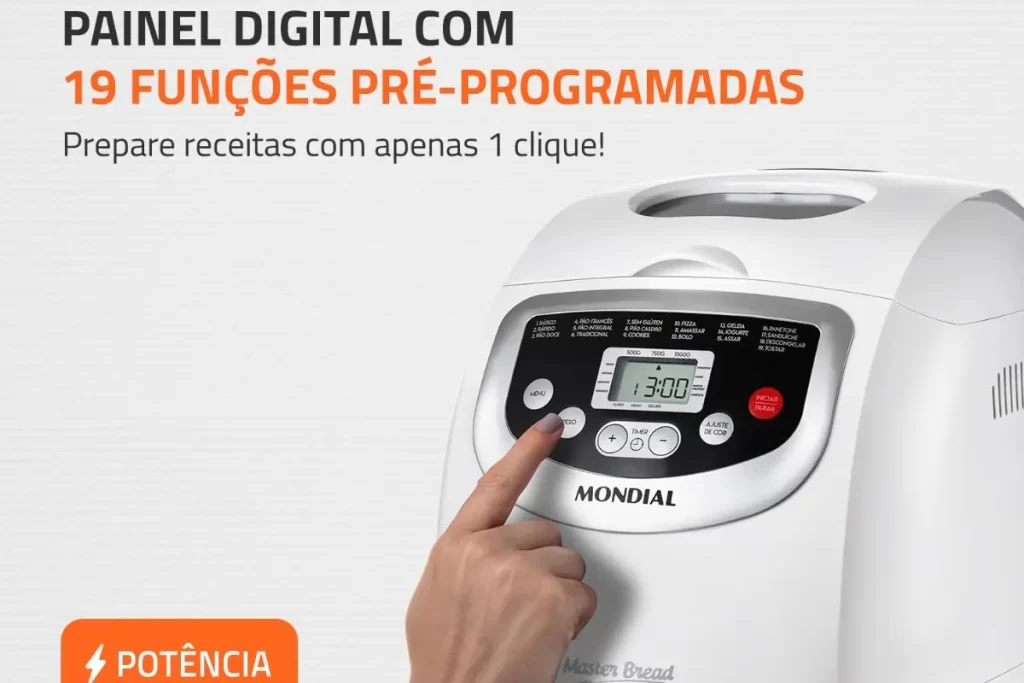 panificadora mondial AUTOMATICA PÃO INTEGRAL