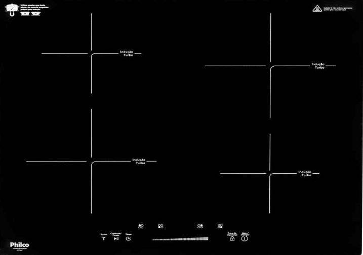 Cooktop de Indução Philco 4 Queimadores PCT40P