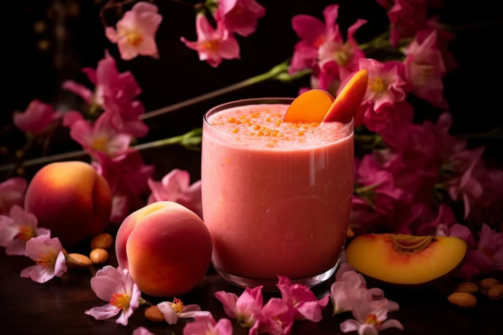 sunrise yoga peach smoothie